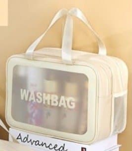 Dual Compartment Clear Travel Toiletry Washbag