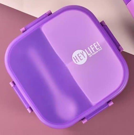 Hey Life! Compartment Lunch Box & Matching Water Bottle Set