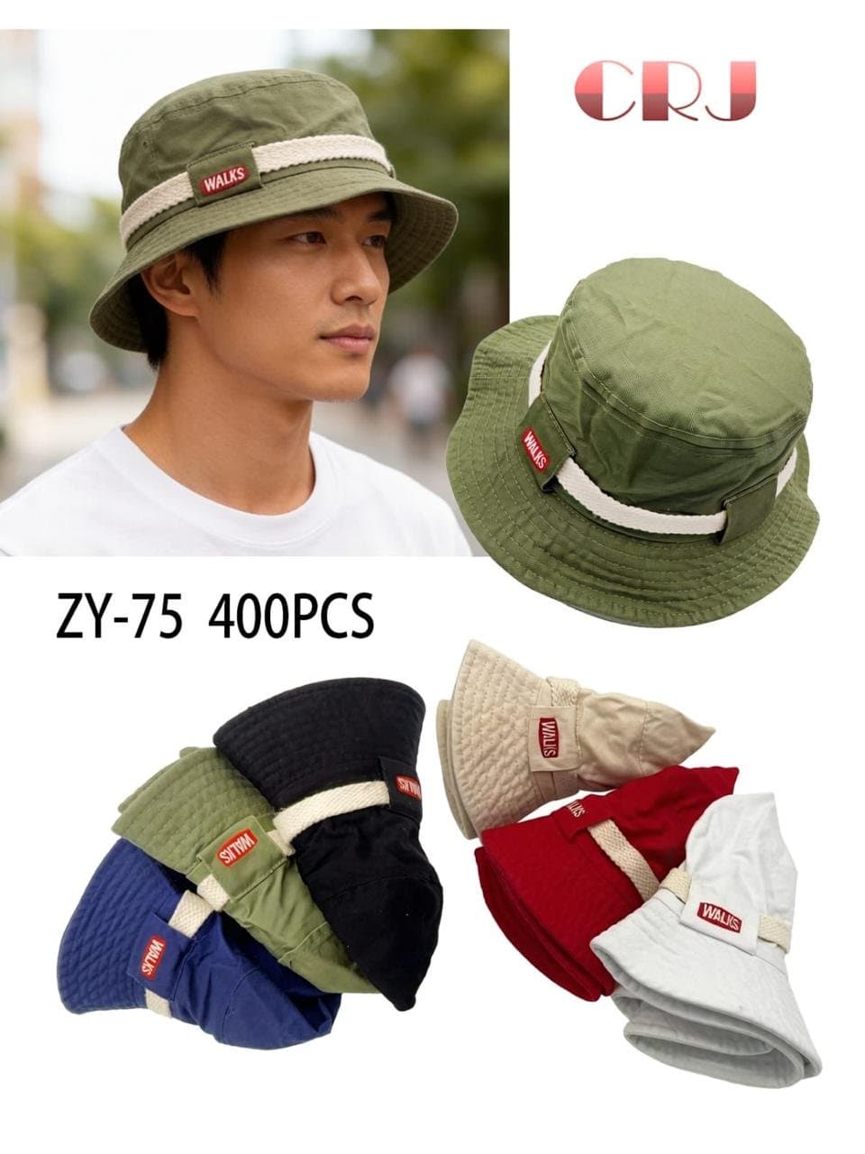 Outdoor Cotton Bucket Hat with Rope Accent