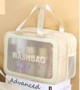 Transparent Double-Compartment Travel Toiletry Wash Bag