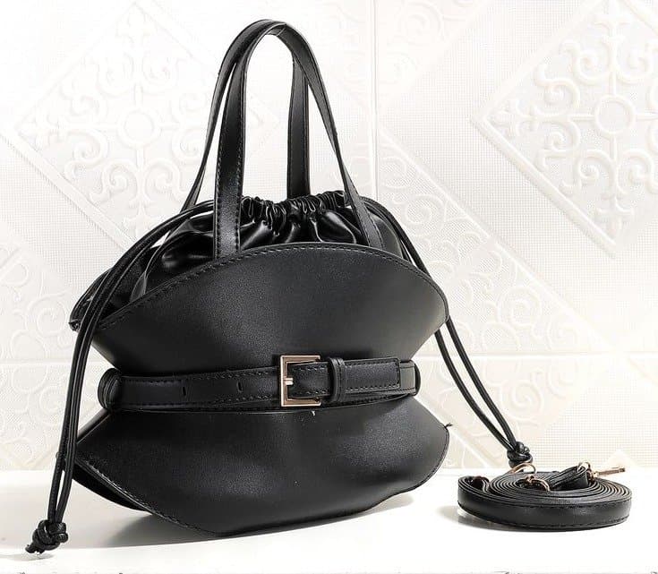 Women's Belted Drawstring Handbag