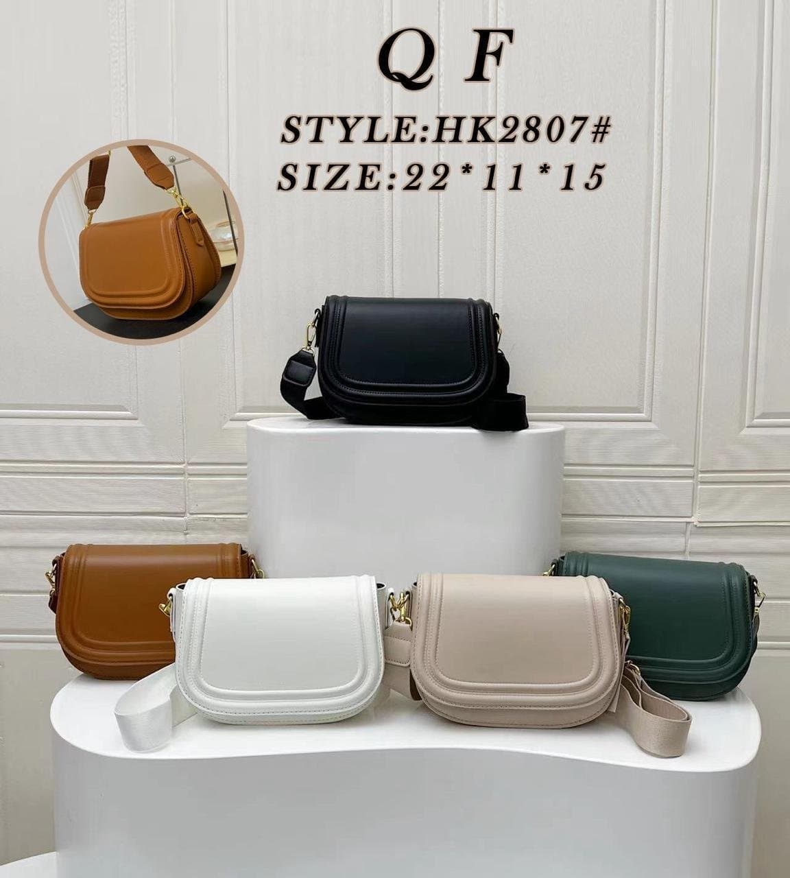 Women's Curved Flap Saddle Crossbody Bag
