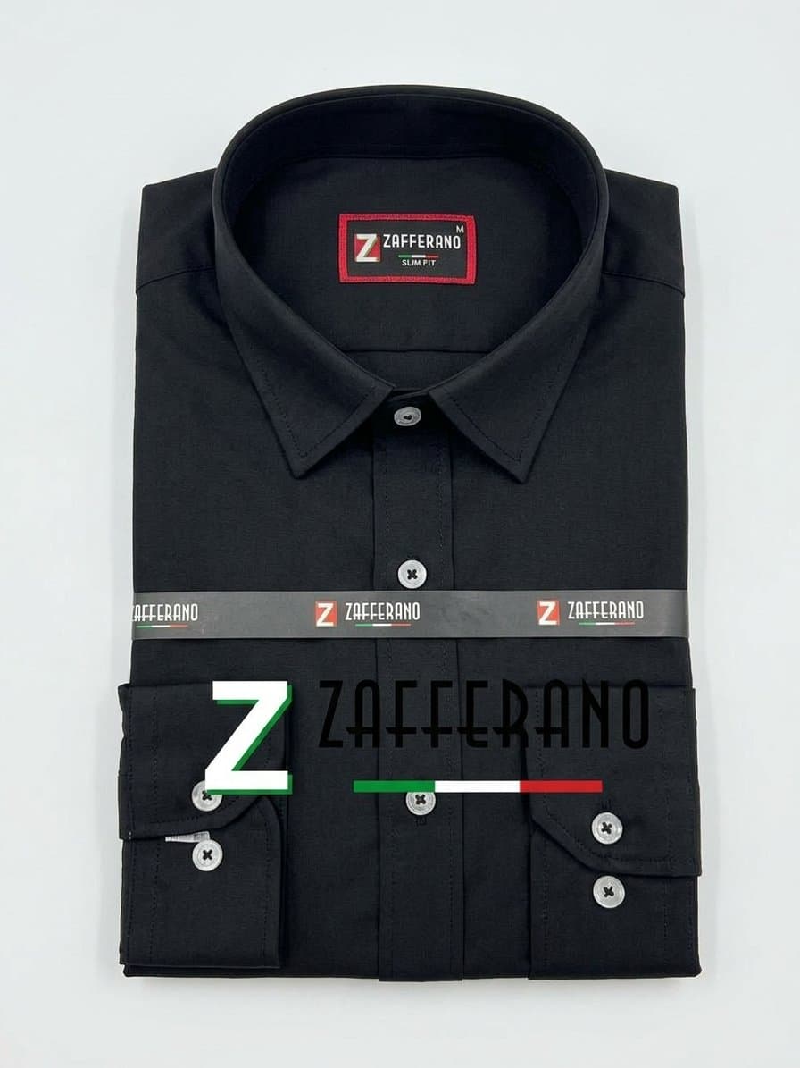 Zafferano Men's Slim Fit Long-Sleeve Dress Shirt
