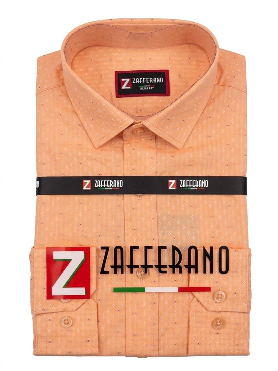 Zafferano Men's Slim Fit Micro-Patterned Shirt