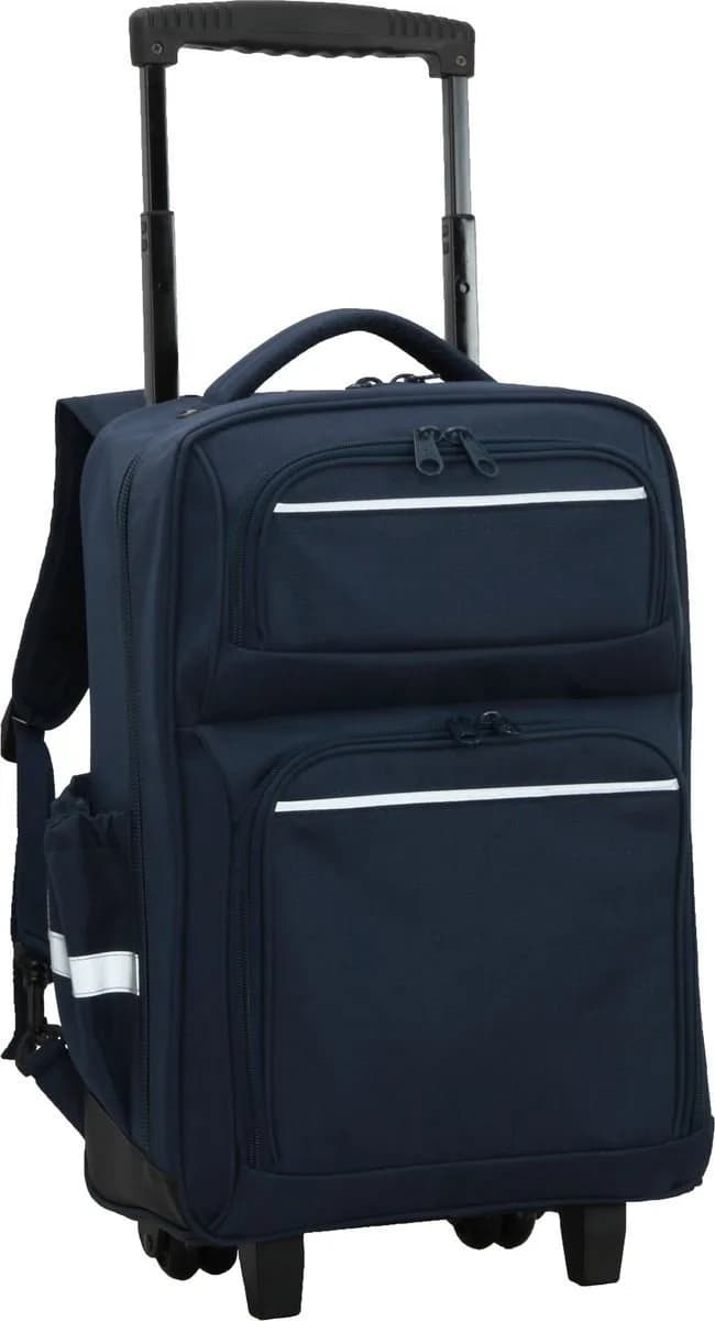 School Mate Large Laptop/tablet Trolley Backpack NAVY