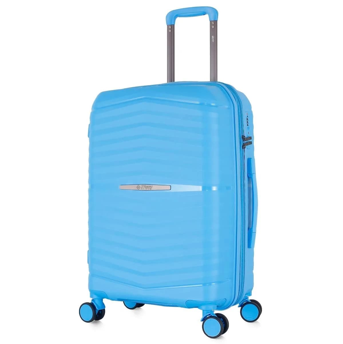 Travel Mate 75cm Hard Shell Zipper 8 Wheel BabaHub Trolley Case TSA L-349 A – Aqua Blue