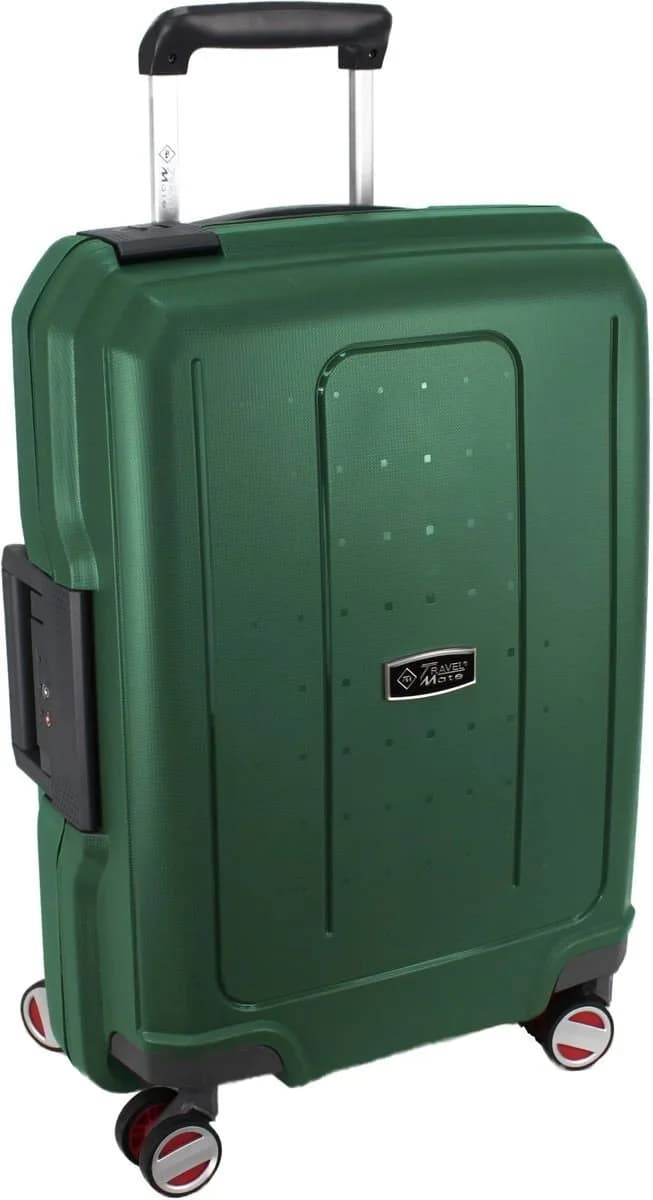 Travel Mate 55 CM Polyprop 8 Wheel Cabin Trolley BabaHub Case TSA L-339 C – GREEN