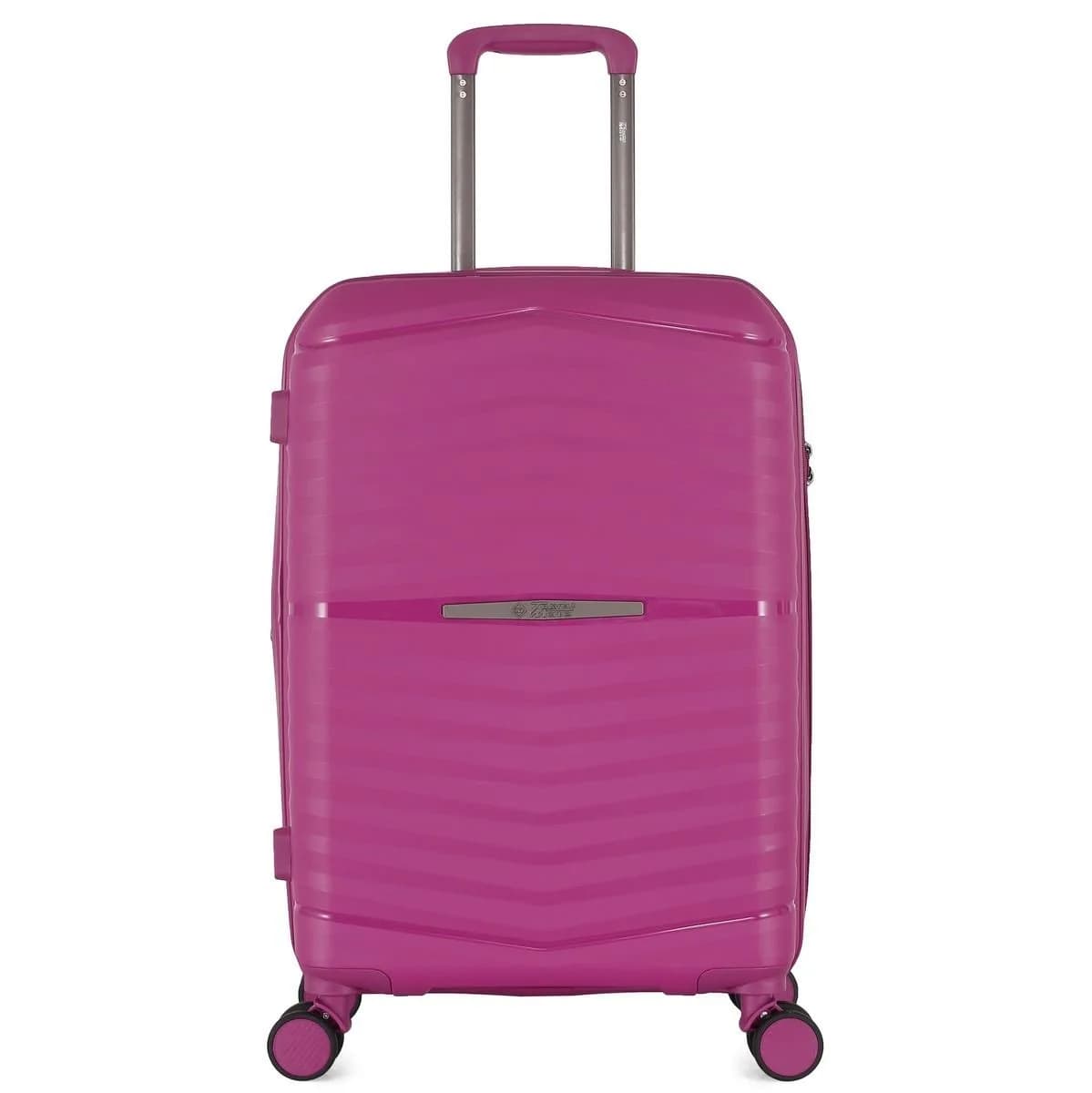 Travel Mate 63cm Hard Shell Zipper 8 Wheel BabaHub Trolley Case TSA L-349 B – Pink