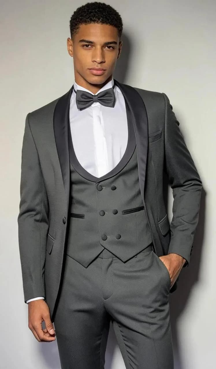 Charcoal Shawl-Collar Tuxedo