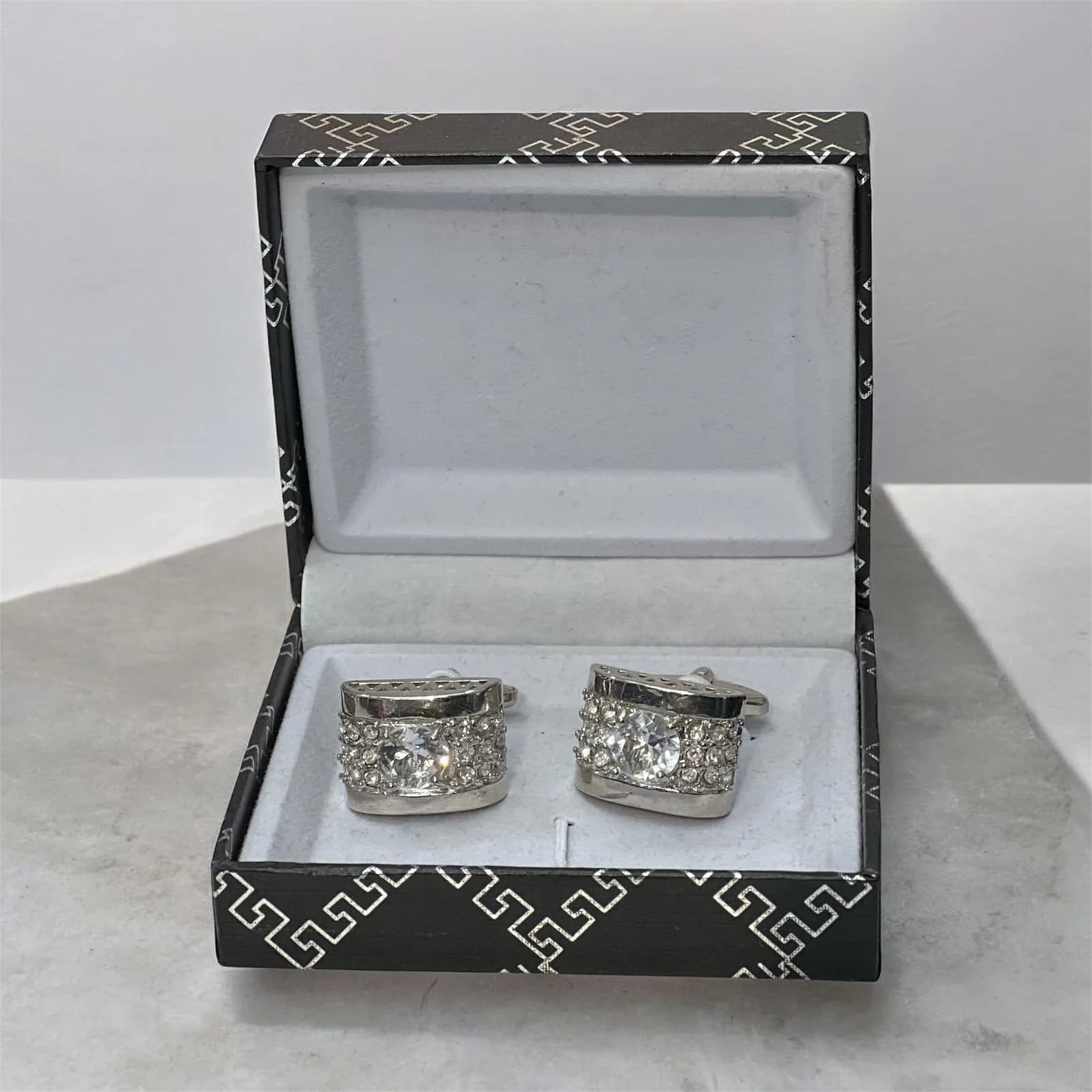 Rhinestone Cufflink Set