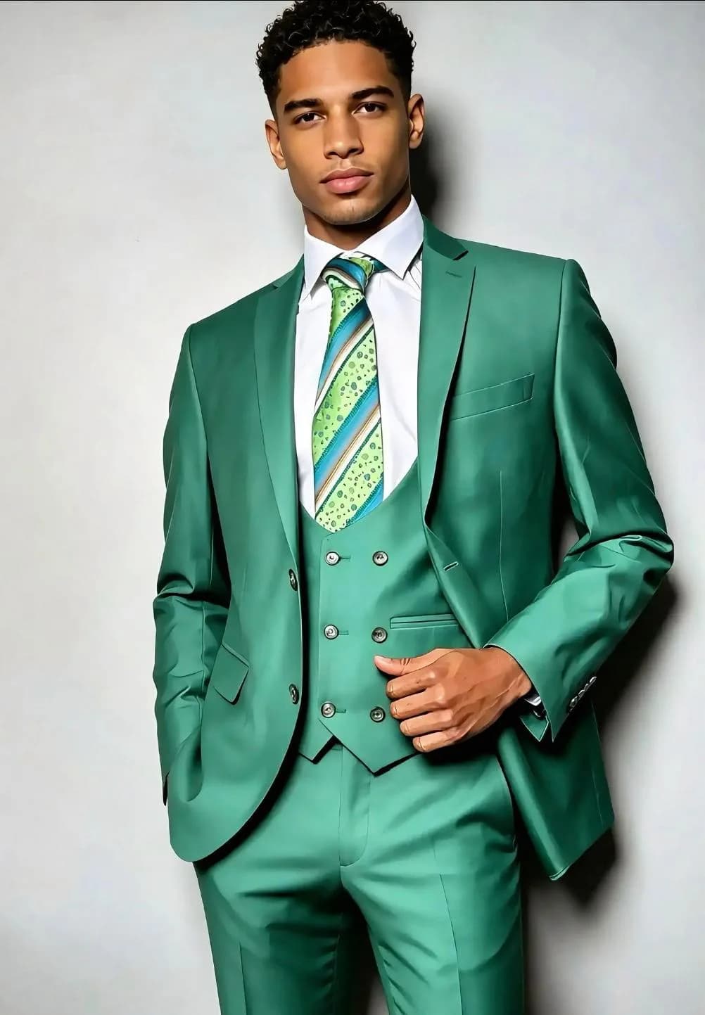 Emerald Green Three-Piece Suit