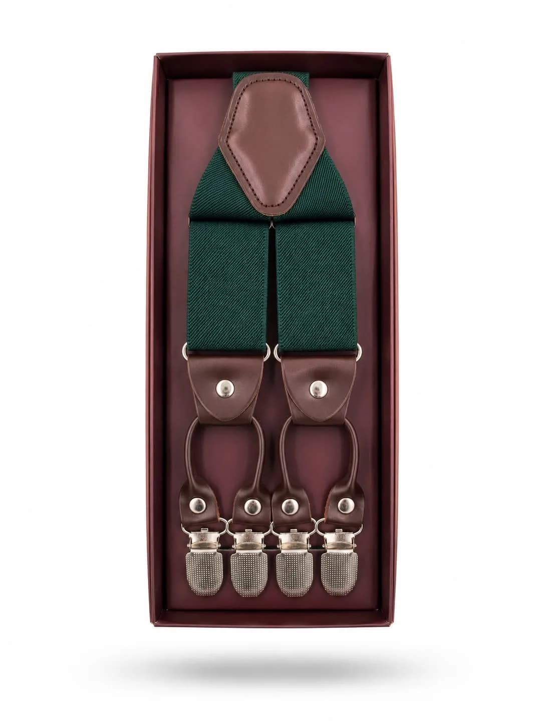 Brown Leather Suspenders