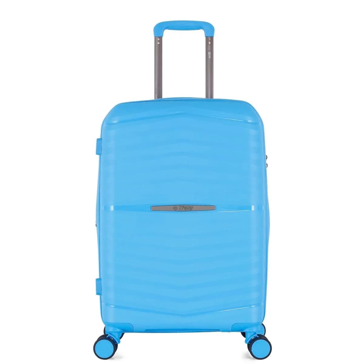 Travel Mate 63cm Hard Shell Zipper 8 Wheel BabaHub Trolley Case TSA L-349 B – Aqua Blue