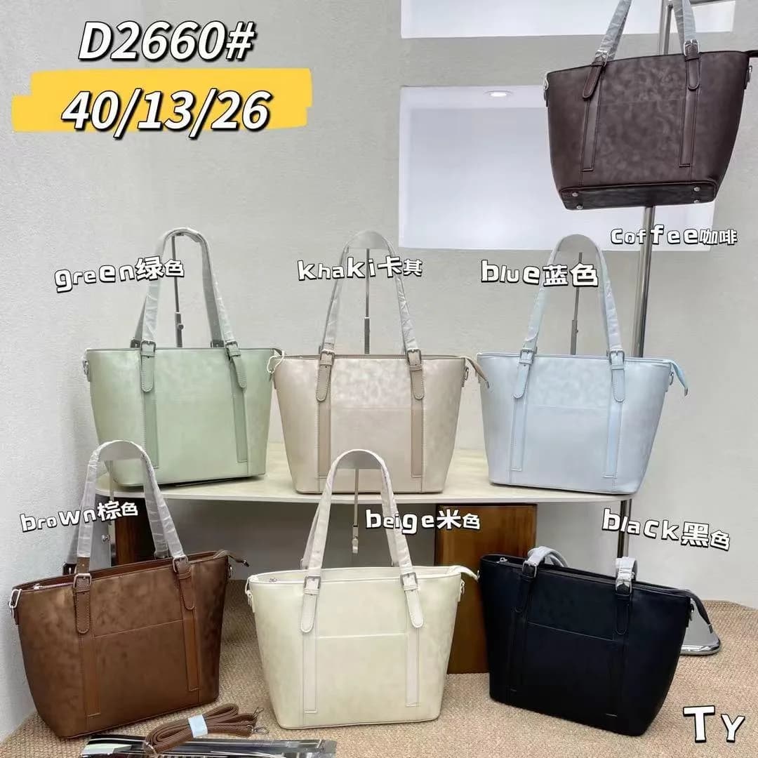 Buckle-Strap Tote Bag