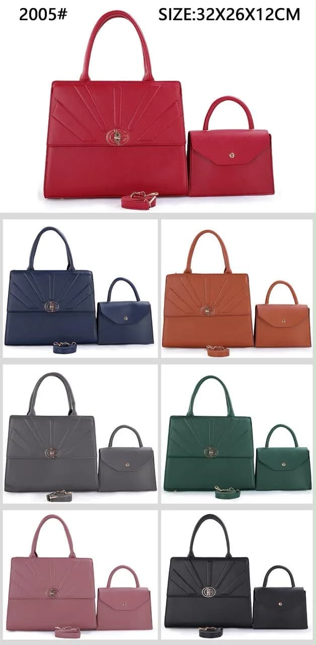 Sunburst-Stitch Tote & Pouch Set