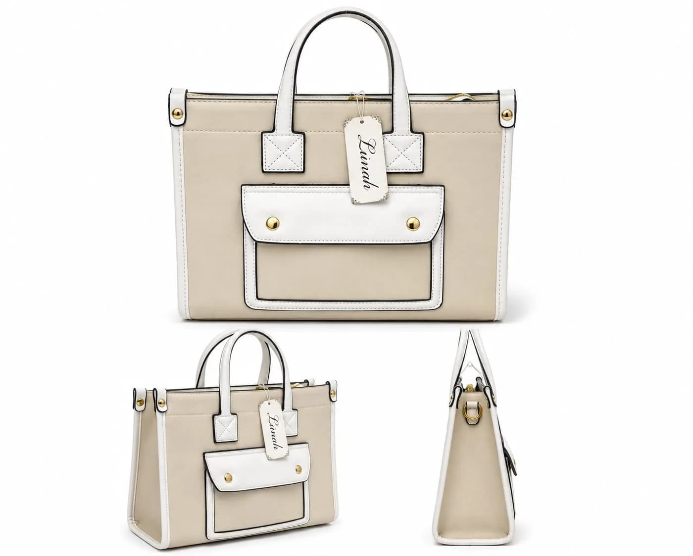 Structured Leather Handbag