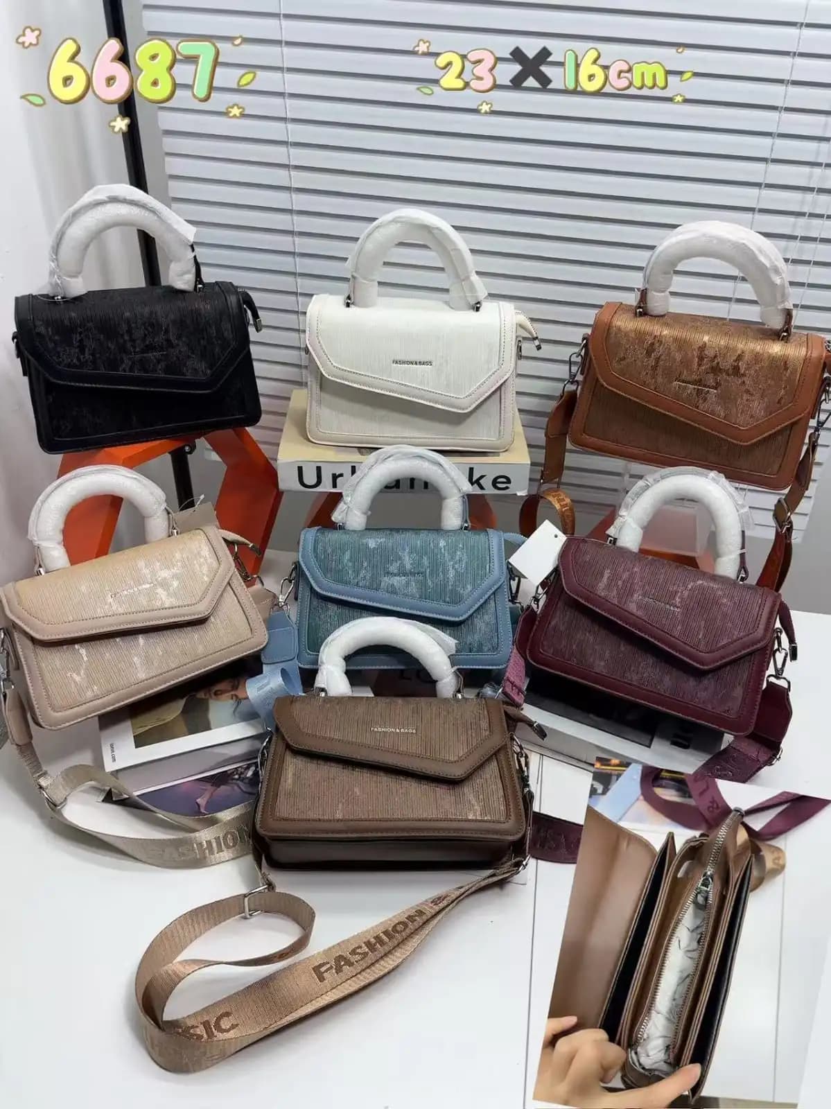 Textured Satchel Crossbody Bag