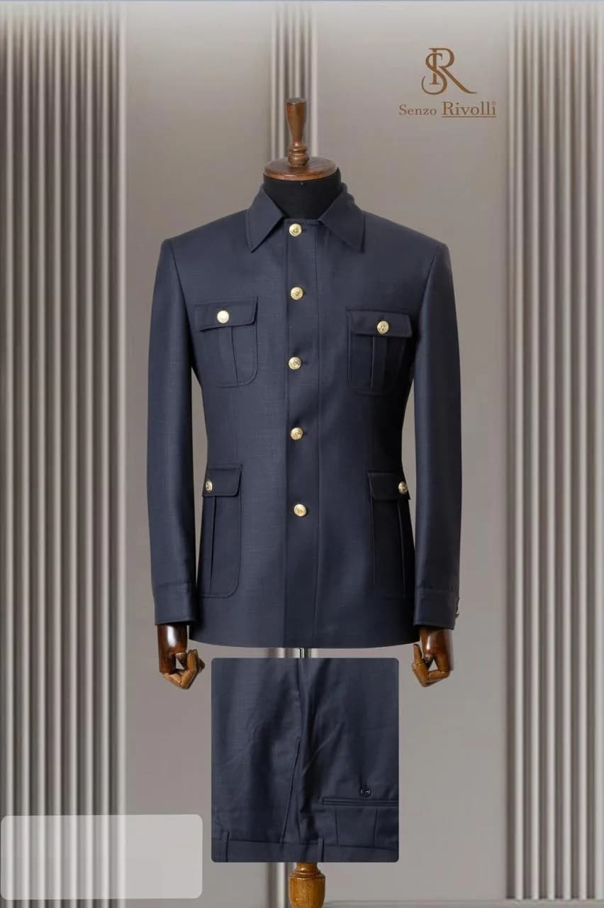 Navy Safari Suit