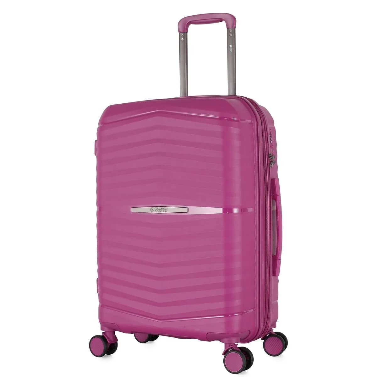 Travel Mate 75cm Hard Shell Zipper 8 Wheel BabaHub Trolley Case TSA L-349 A – Pink