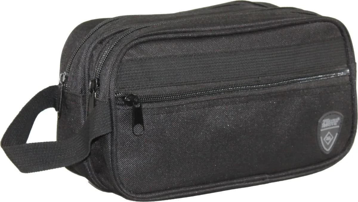 Travel Mate – 3-Zipper Ripstop Toiletry Bag – N-1016 – Black