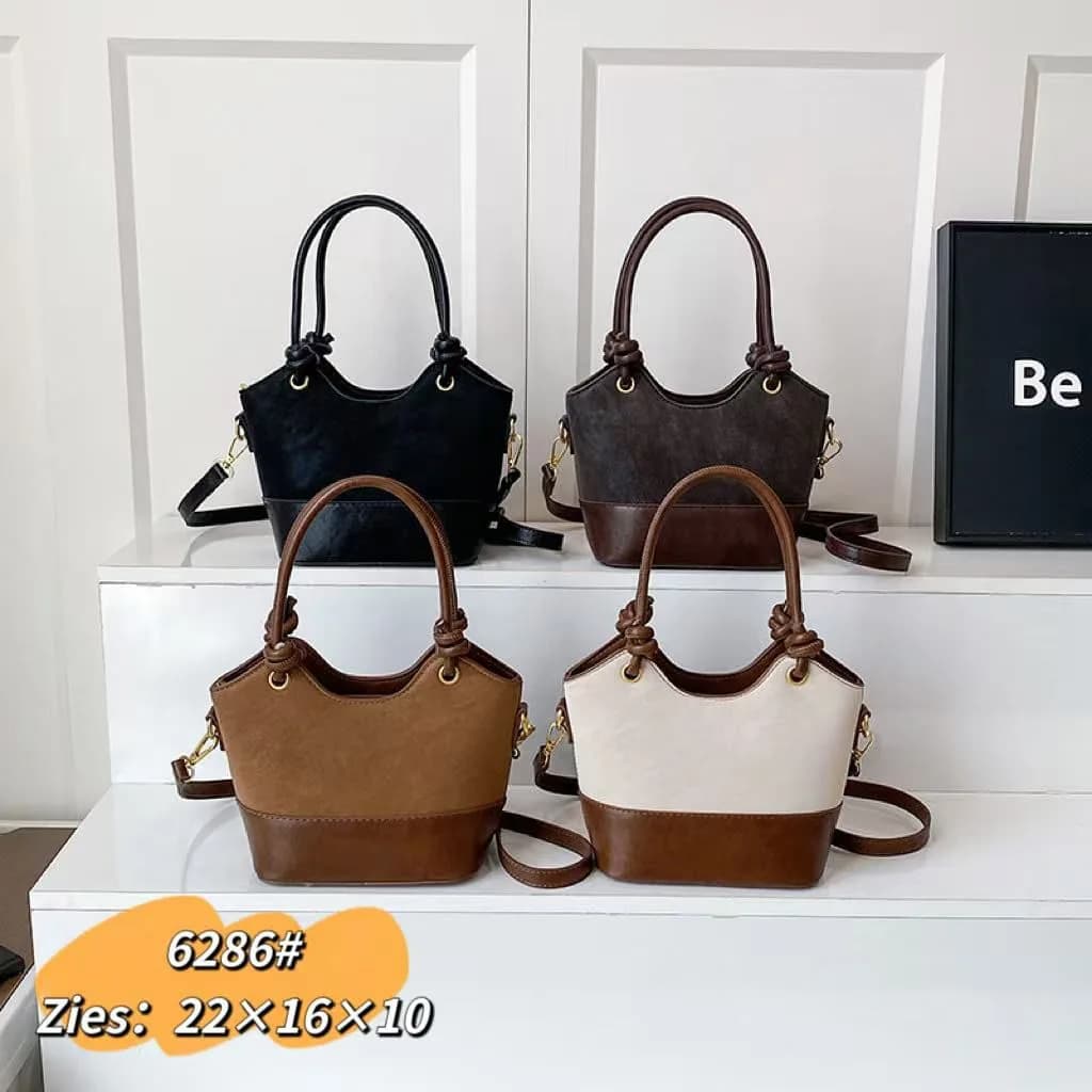 Knotted-Handle Bucket Bag
