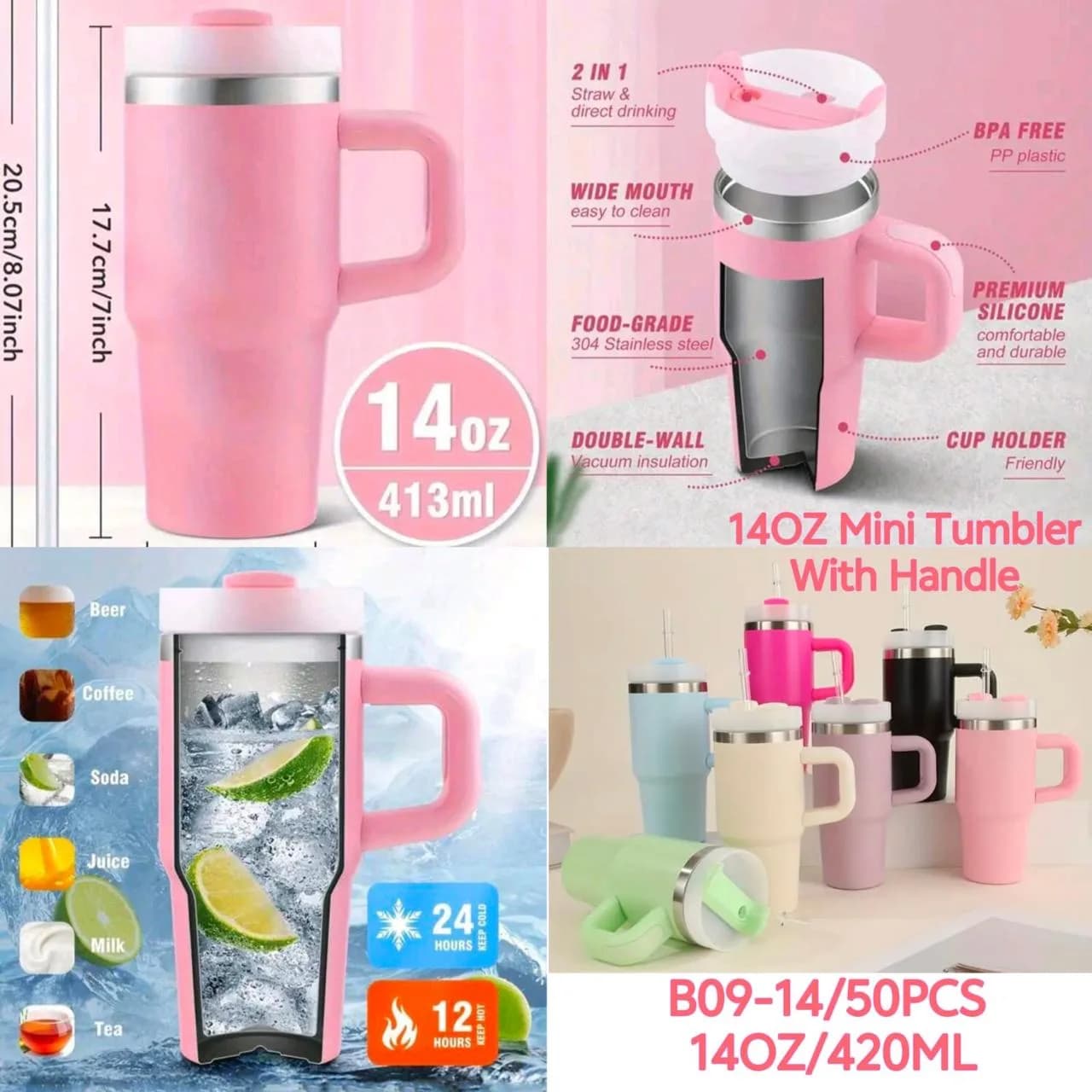 14oz Mini Tumbler with Handle II