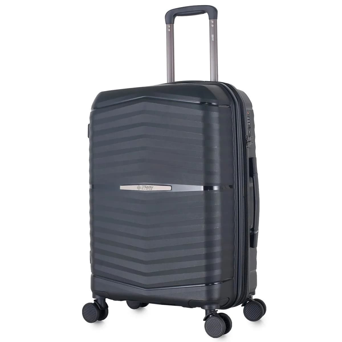 Travel Mate 75cm Hard Shell Zipper 8 Wheel BabaHub Trolley Case TSA L-349 A – Black