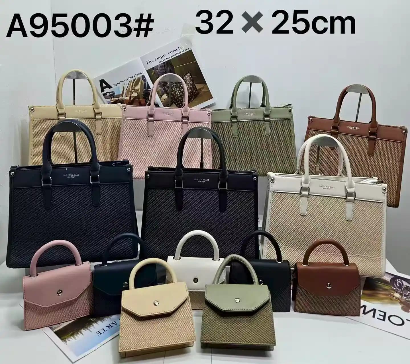 Crocodile-Panel Handbag