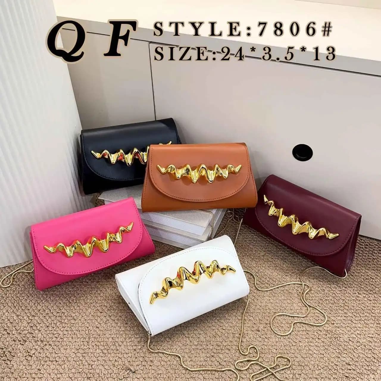 Wave Hardware Clutch Bag