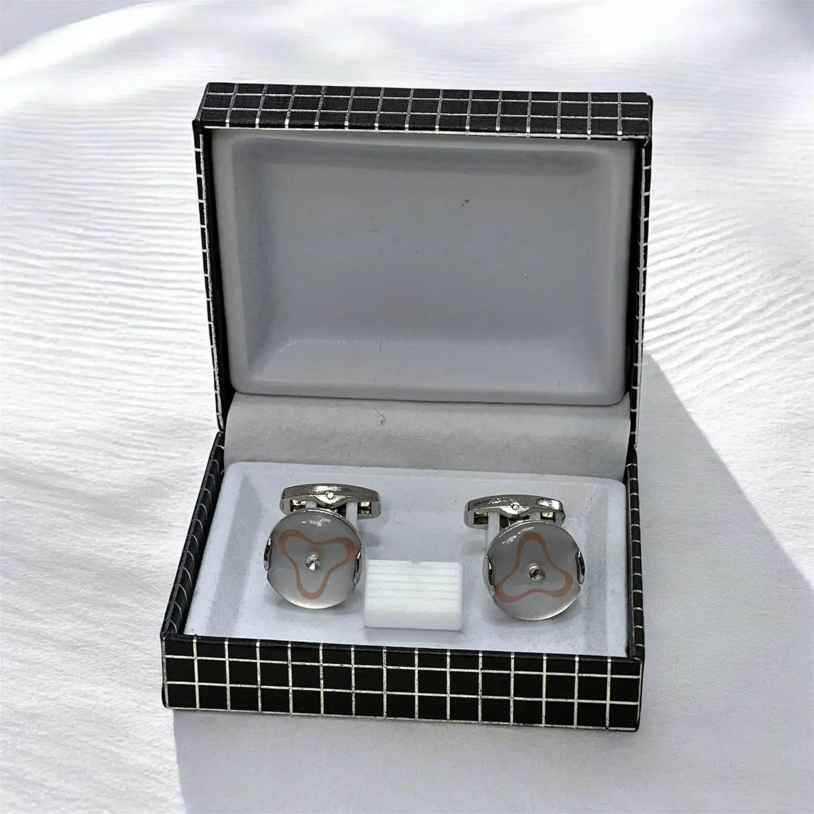 Silver Swirl Cufflink Set