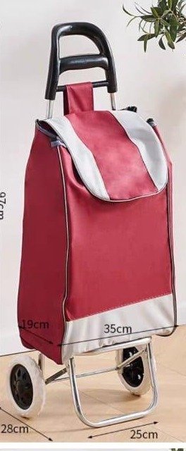 2-Wheel Foldable Shopping Trolley Bag