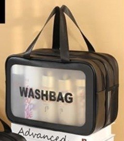Clear Waterproof Travel Wash Bag with Handles