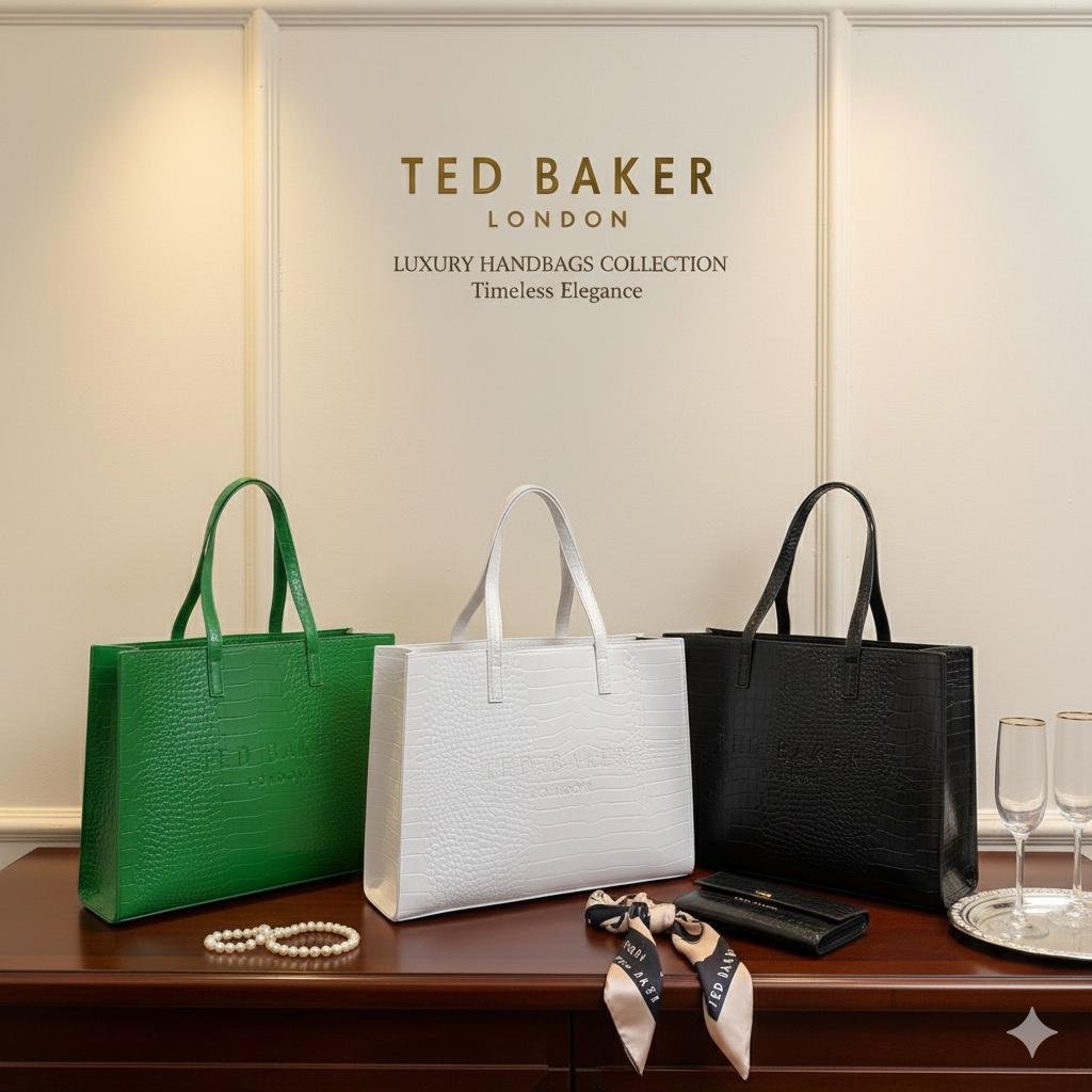 Ted Baker Croc-Embossed Structured Tote Bag