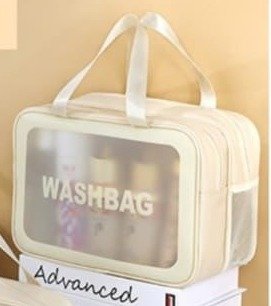 Transparent Double-Compartment Travel Toiletry Wash Bag