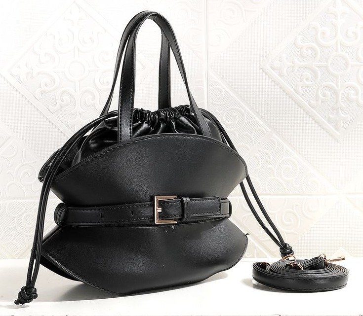 Women's Belted Drawstring Handbag