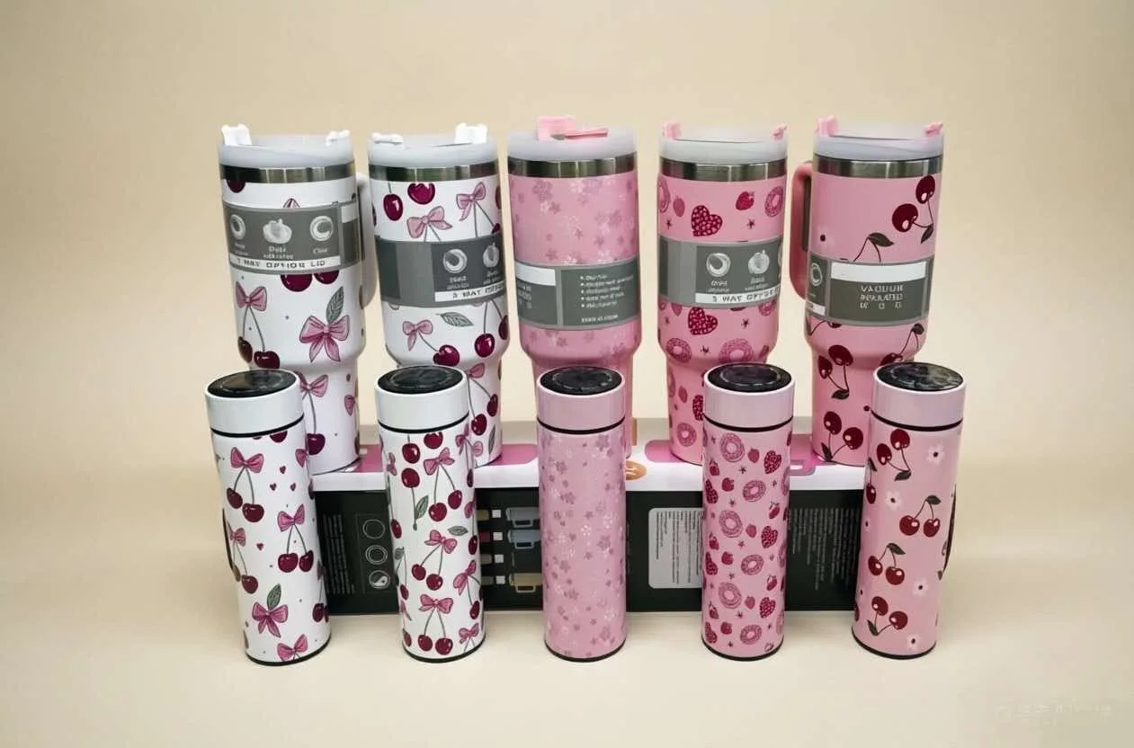 Printed Insulated Tumbler & Bottle Set