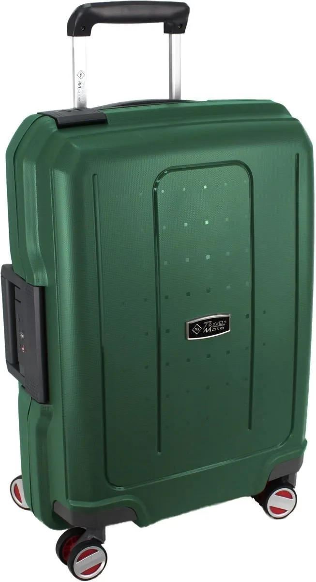 Travel Mate 55 CM Polyprop 8 Wheel Cabin Trolley BabaHub Case TSA L-339 C – GREEN