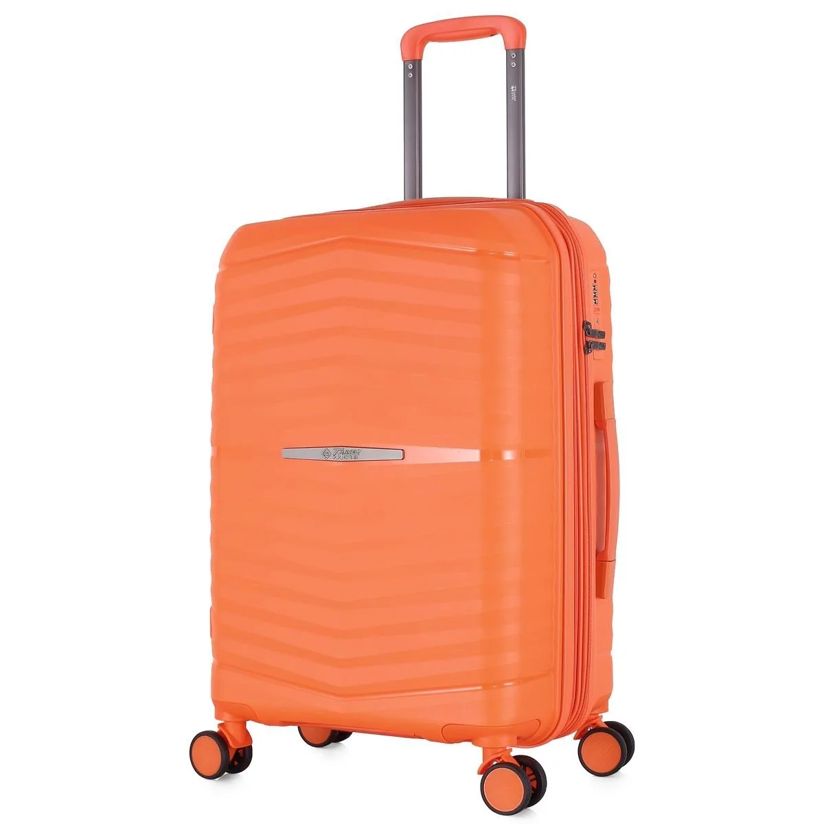Travel Mate 75cm Hard Shell Zipper 8 Wheel BabaHub Trolley Case TSA L-349 A – Orange