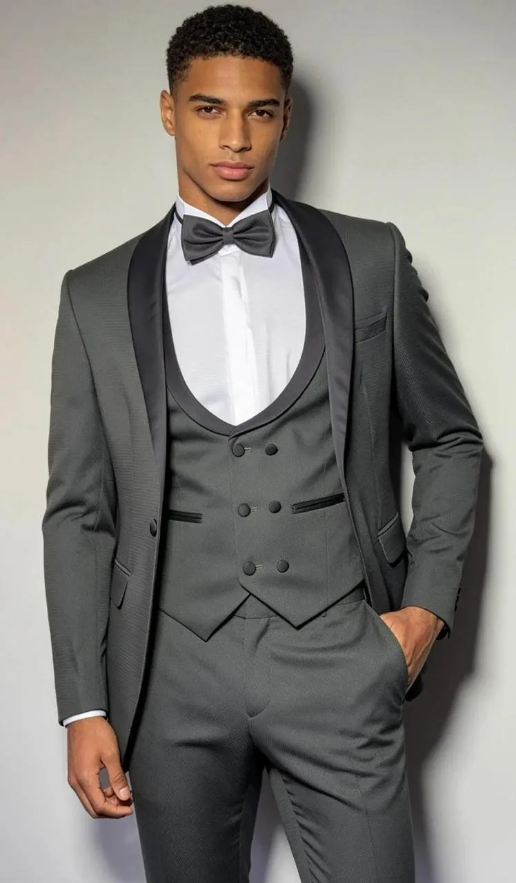 Charcoal Shawl-Collar Tuxedo
