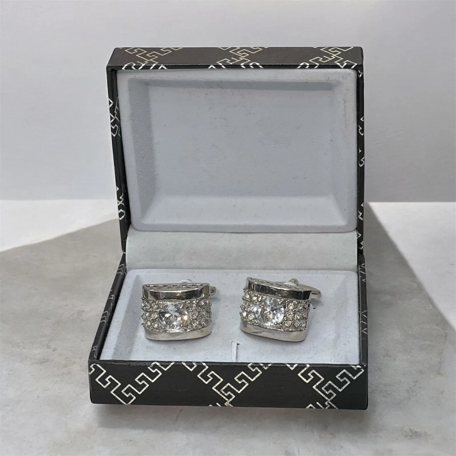Rhinestone Cufflink Set