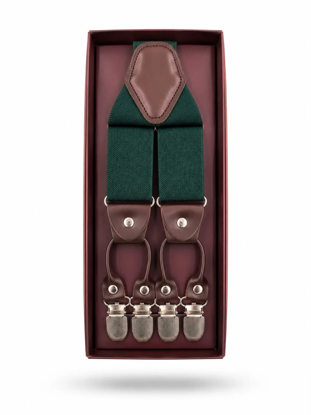 Brown Leather Suspenders