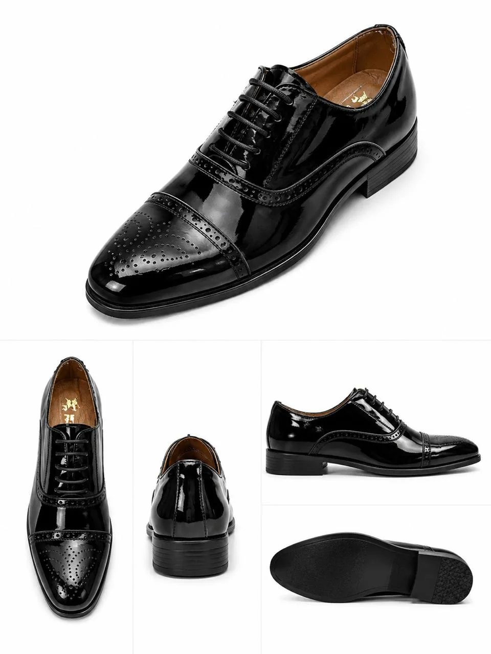 Navy Brogue Formal Shoes