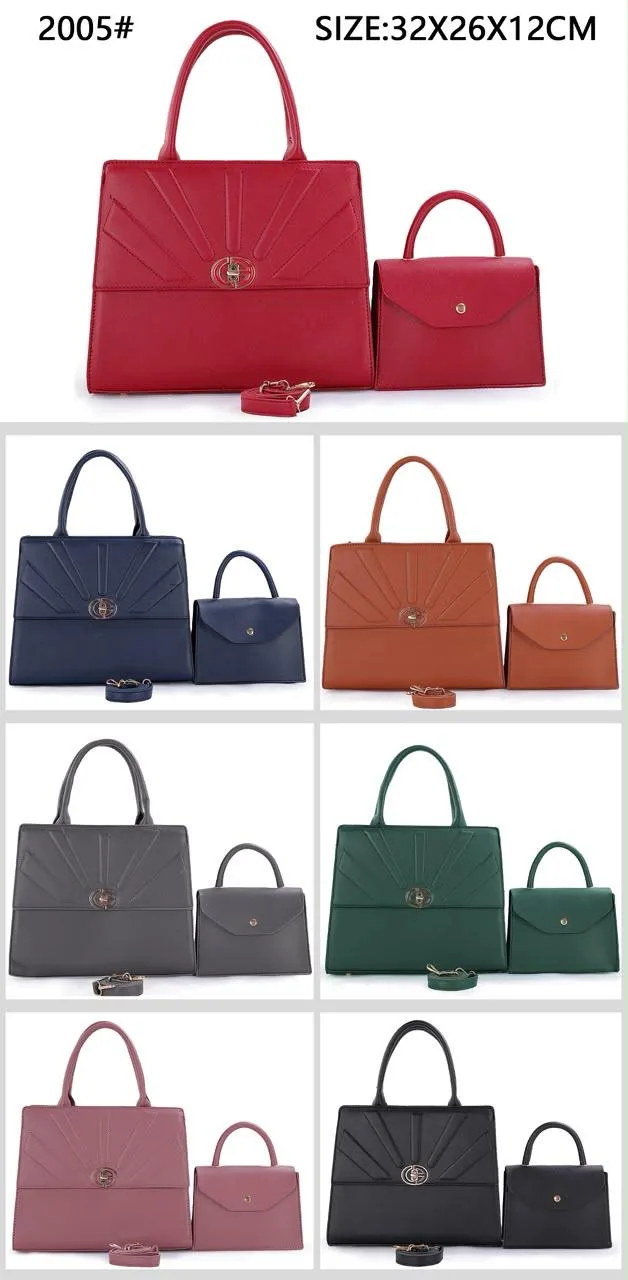 Sunburst-Stitch Tote & Pouch Set