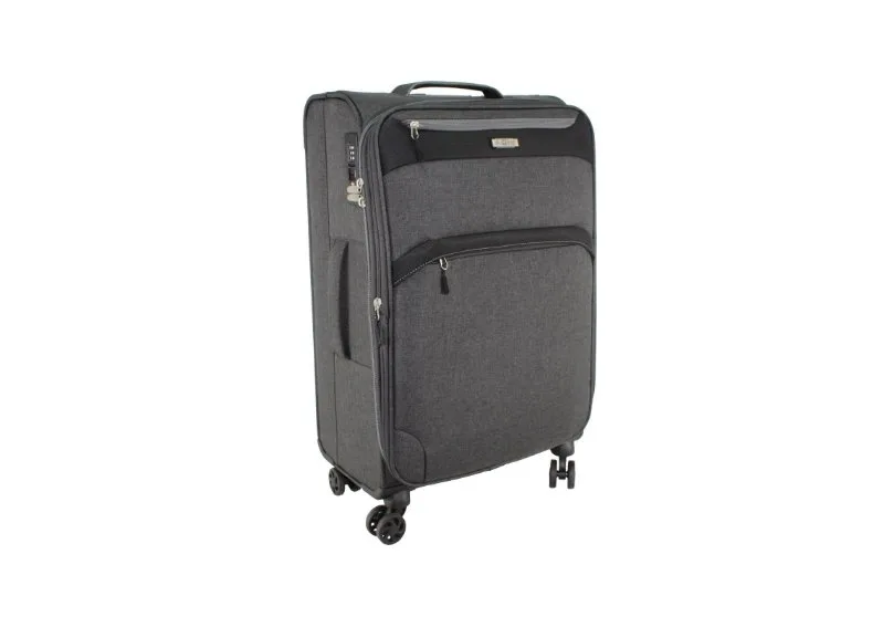 Travel Mate 61cm Light Weight EIGHT-Wheel BabaHub Trolley Case L-265 B – GREY