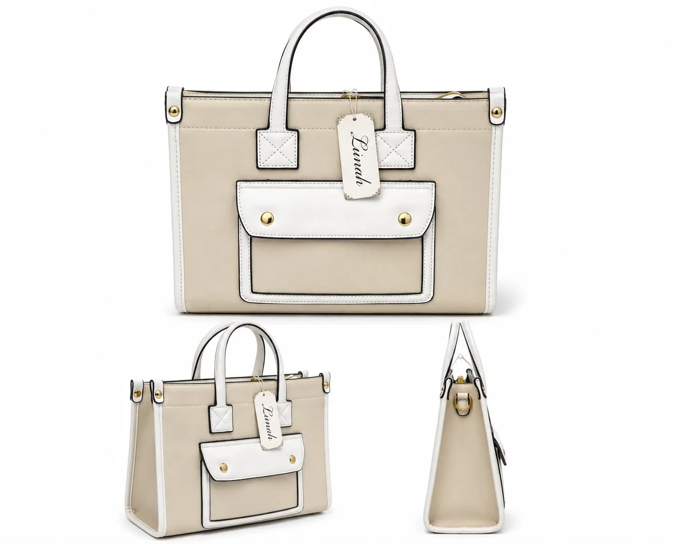 Structured Leather Handbag