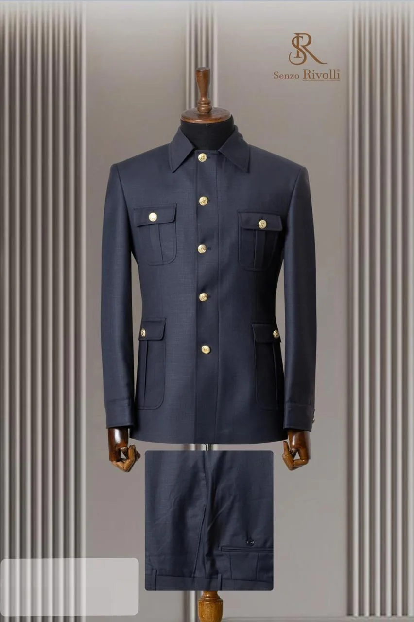 Navy Safari Suit