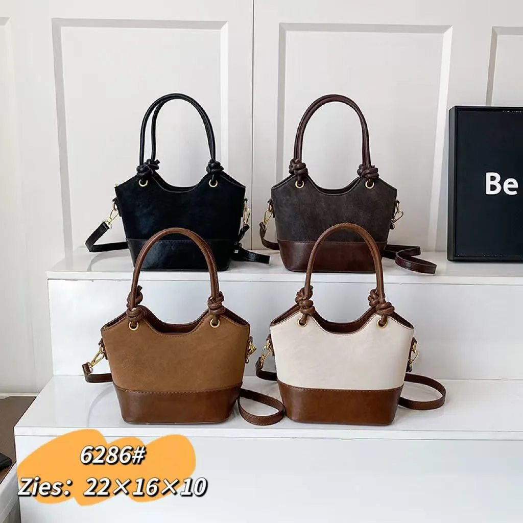 Knotted-Handle Bucket Bag