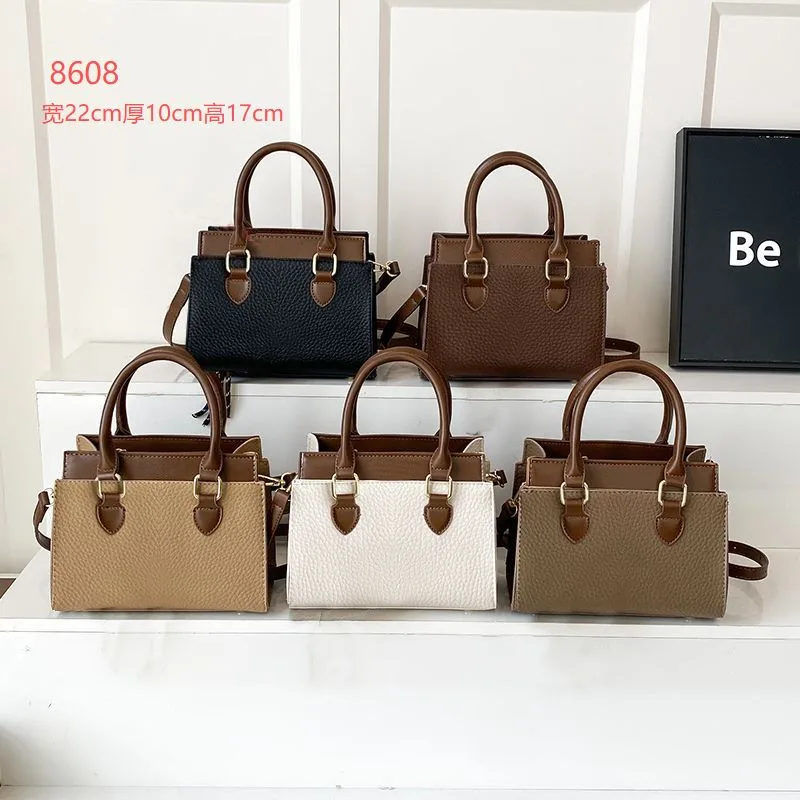 Panelled Top-Handle Tote Bag
